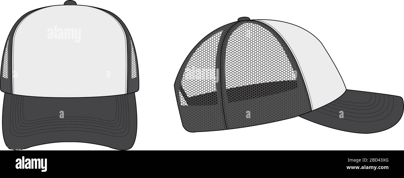 trucker cap / mesh cap template illustration Stock Vector Image & Art ...