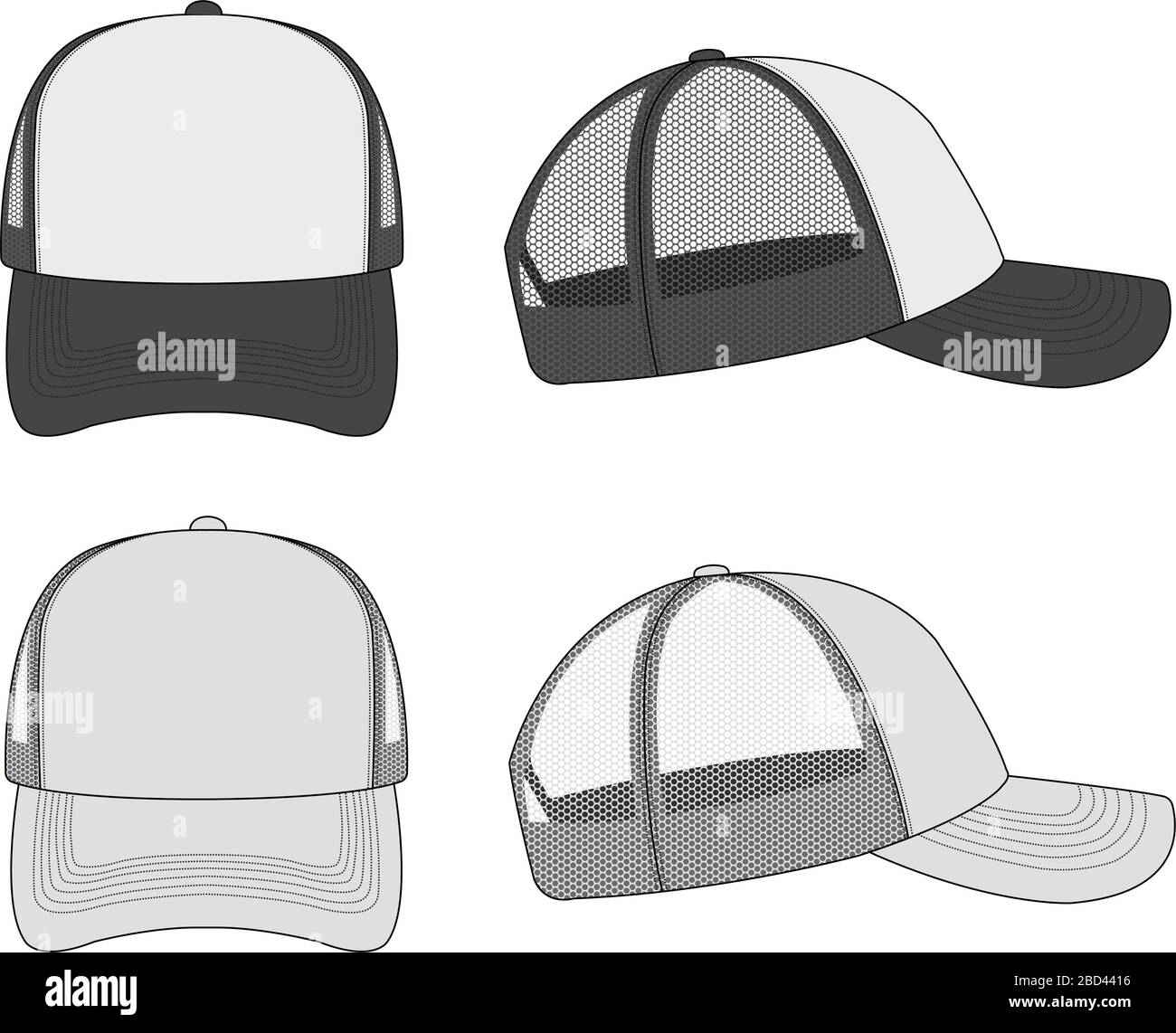 Trucker caps Stock Vector Images - Alamy