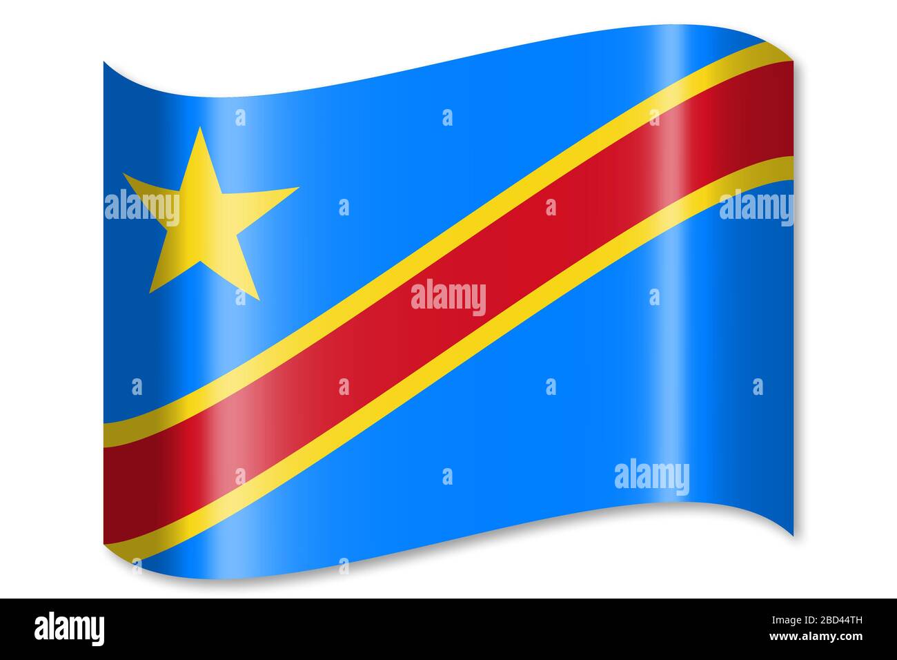 Flag of Democratic Republic of the Congo Stock Photo - Alamy