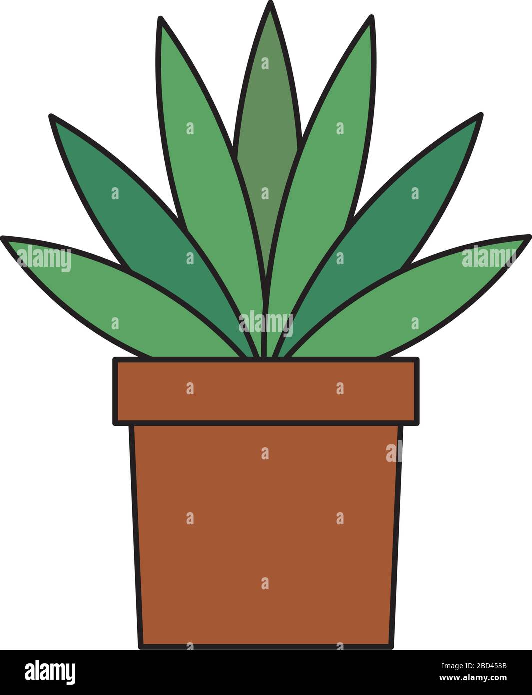 plant in house pot isolated icon Stock Vector Image & Art - Alamy