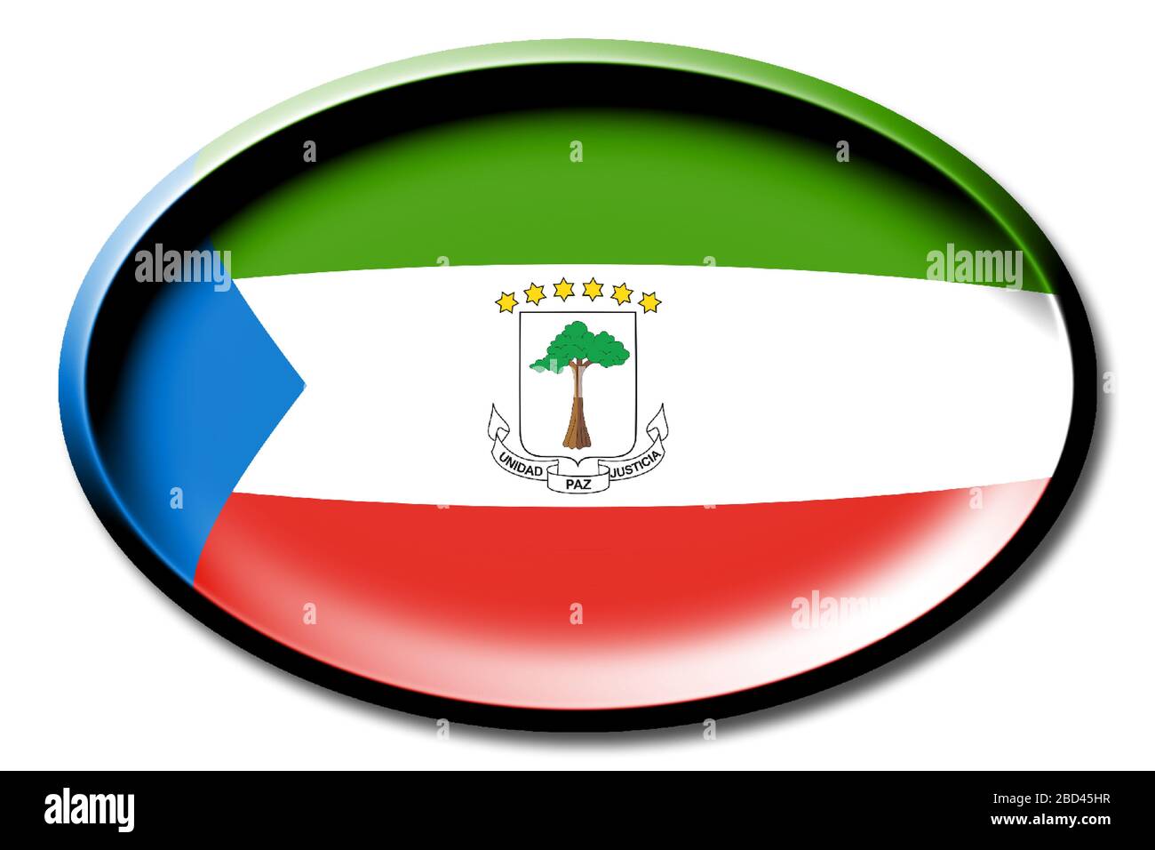 Flag of Equatorial Guinea Stock Photo