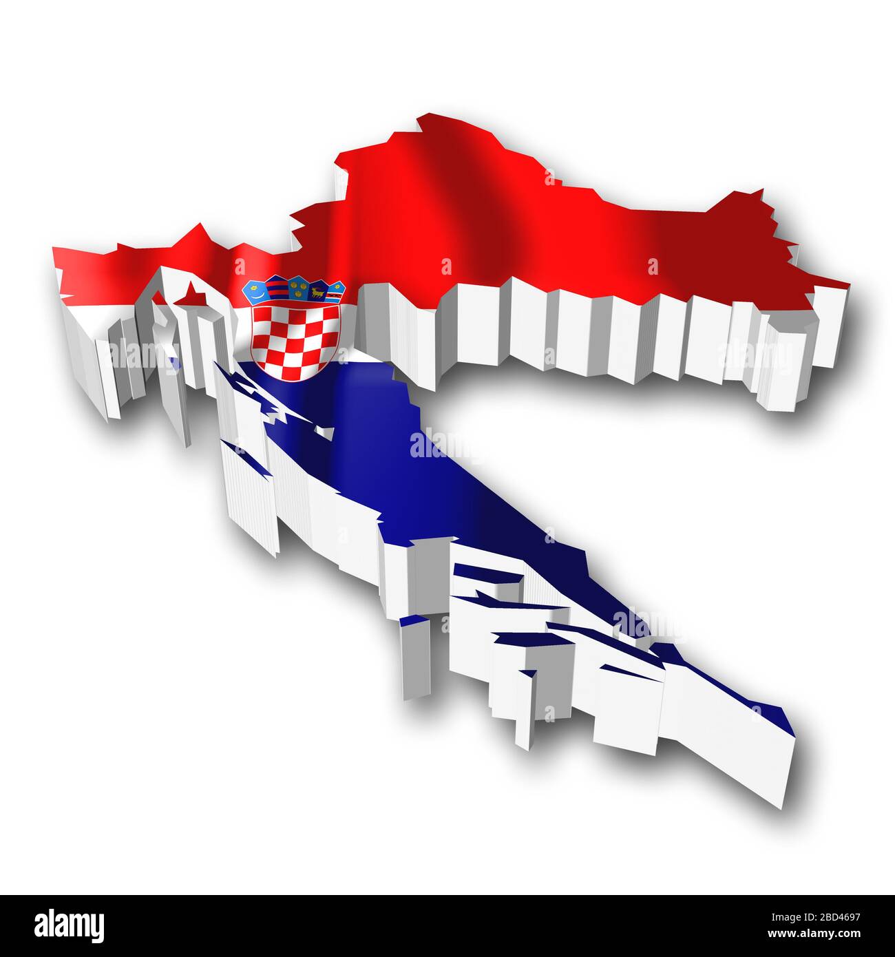3D flag - Croatia Stock Photo - Alamy