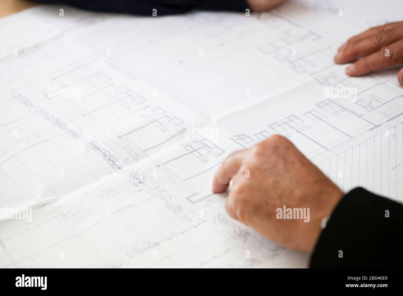 Architect working, architectural project, construction concept Stock Photo
