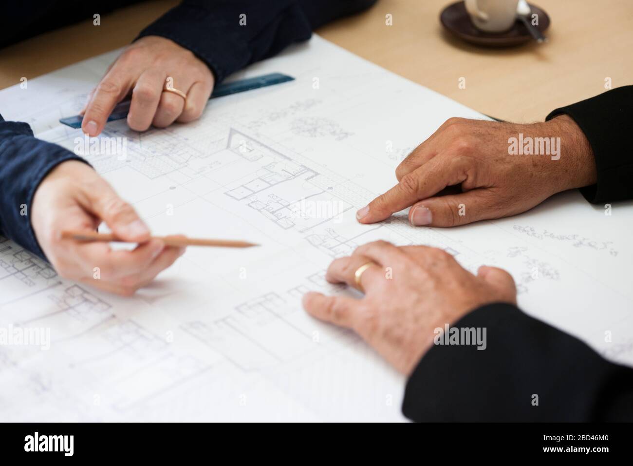 Architect working, architectural project, construction concept Stock Photo