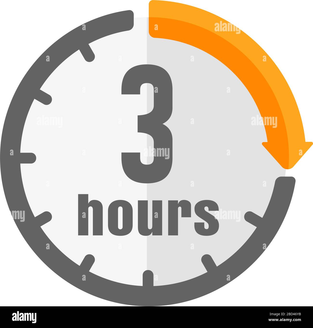 Timer, clock vector icon illustration ( 3 hours Stock Vector Image & Art Alamy