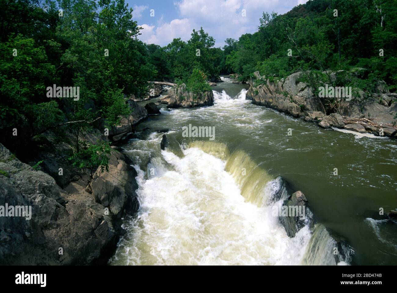 Potomac River side channel, Chesapeake & Ohio Canal National Historical Park, Great Falls Park, Maryland Stock Photo