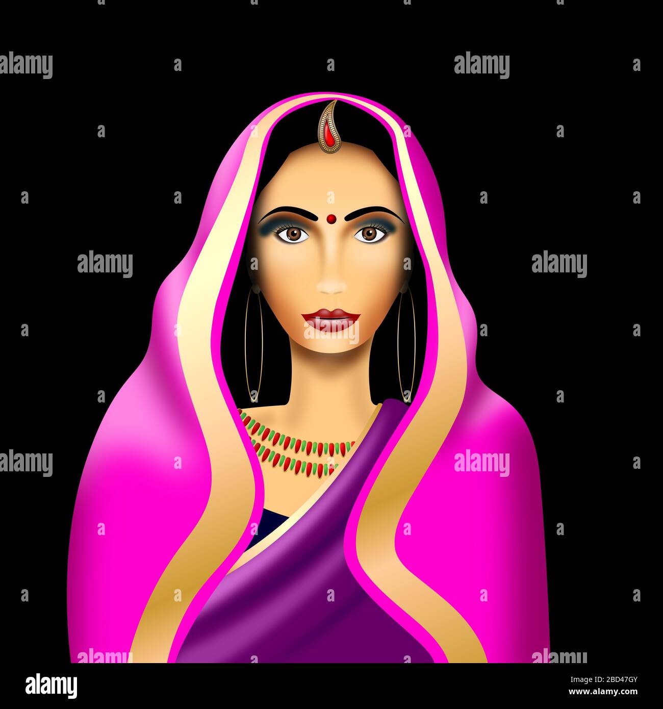 Indian girl/ woman wearing saree Stock Photo - Alamy