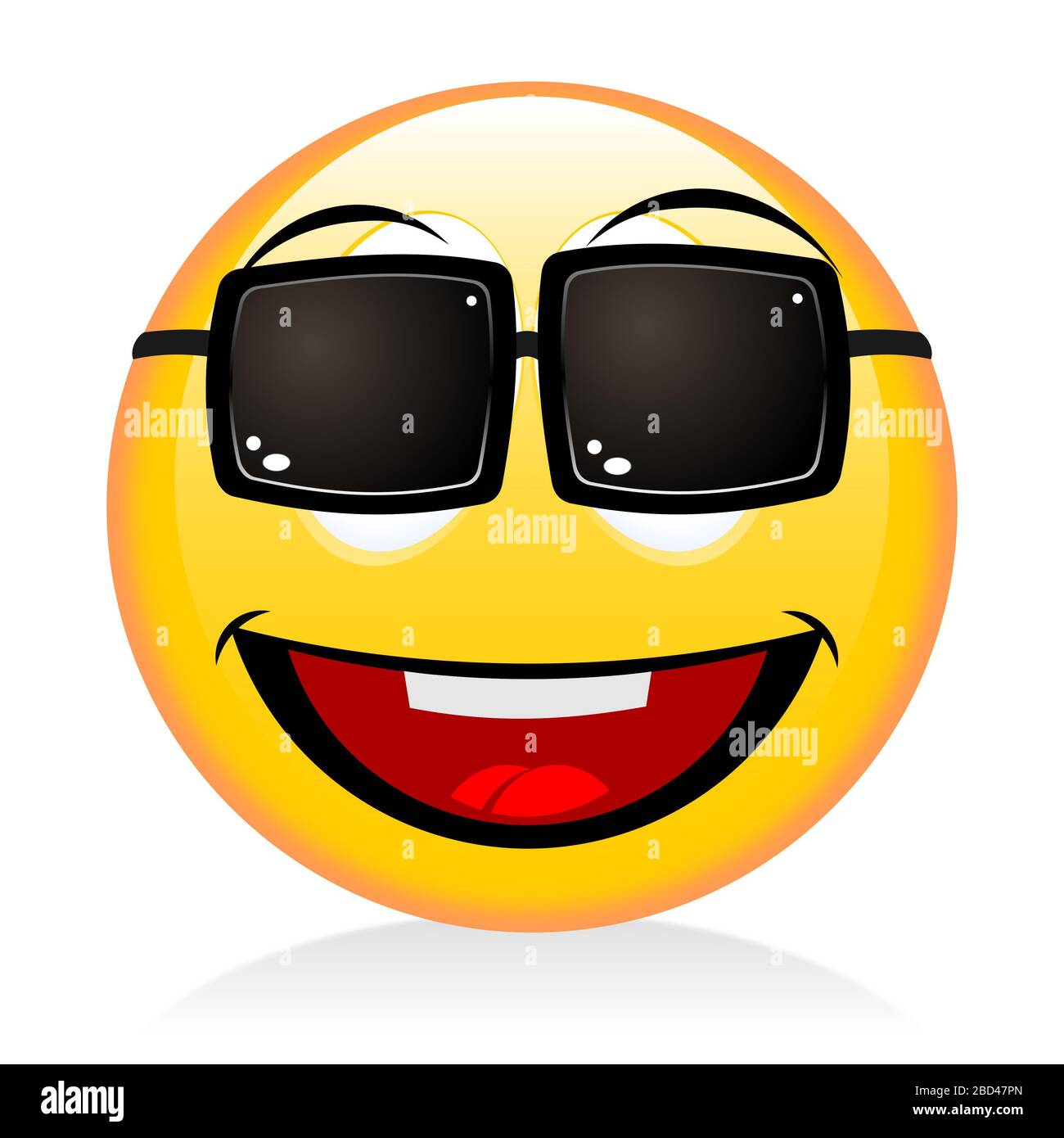 Emoji, emoticon - sunglasses Stock Photo - Alamy