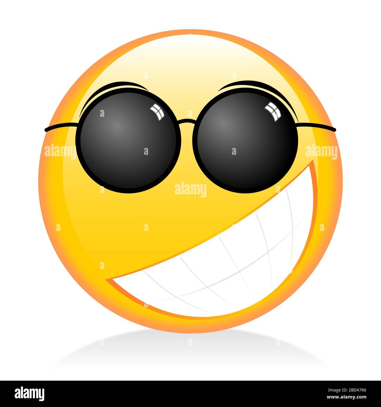 Emoji, emoticon being cool Stock Photo Alamy