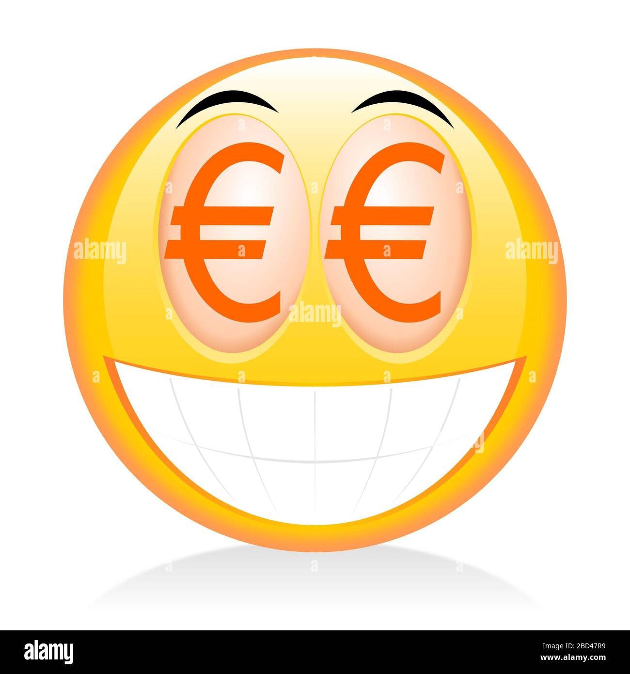 Emoji Emoticon Euro Sign Stock Photo Alamy