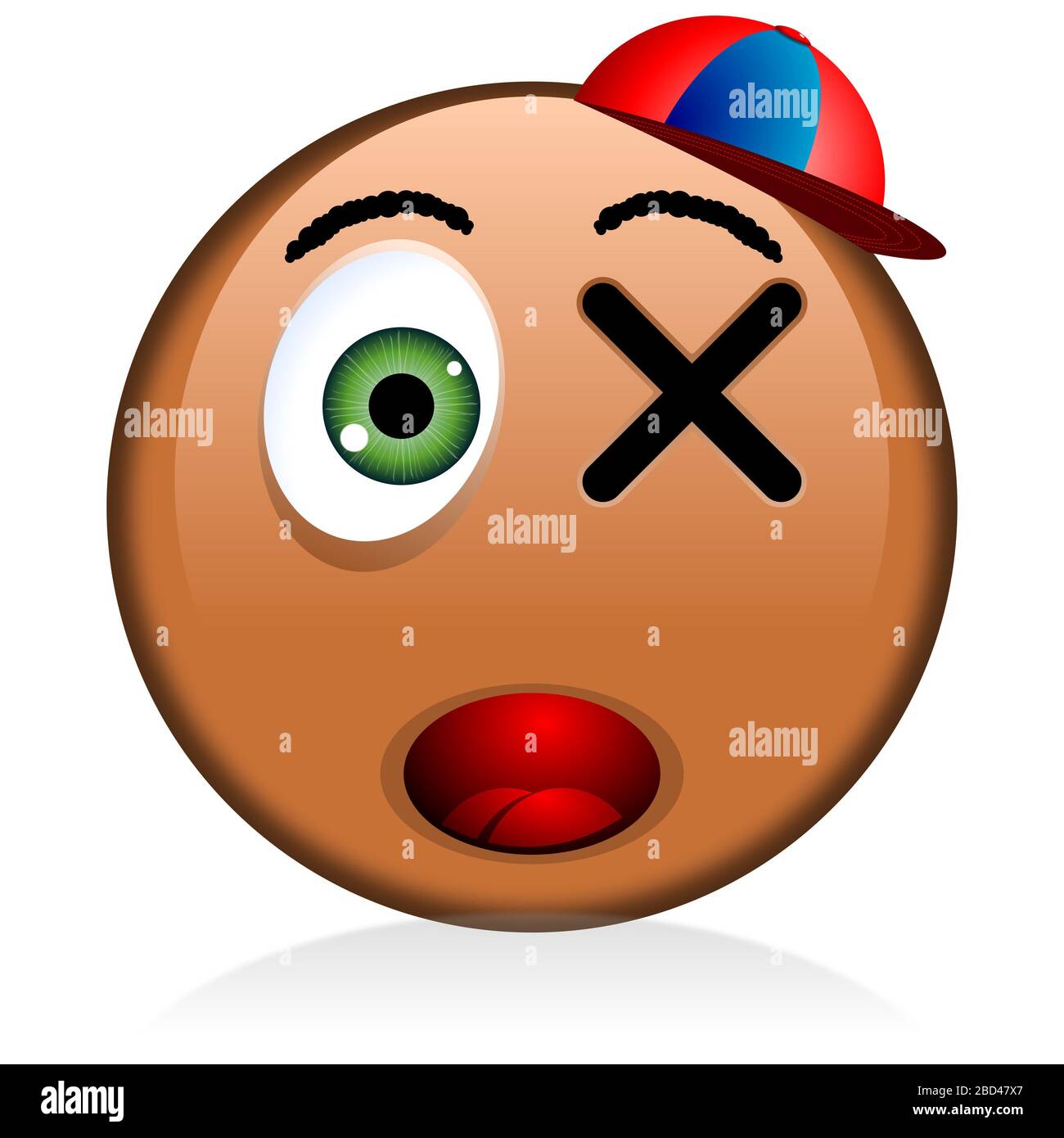 Smiley emoji baseball cap Cut Out Stock Images & Pictures Alamy