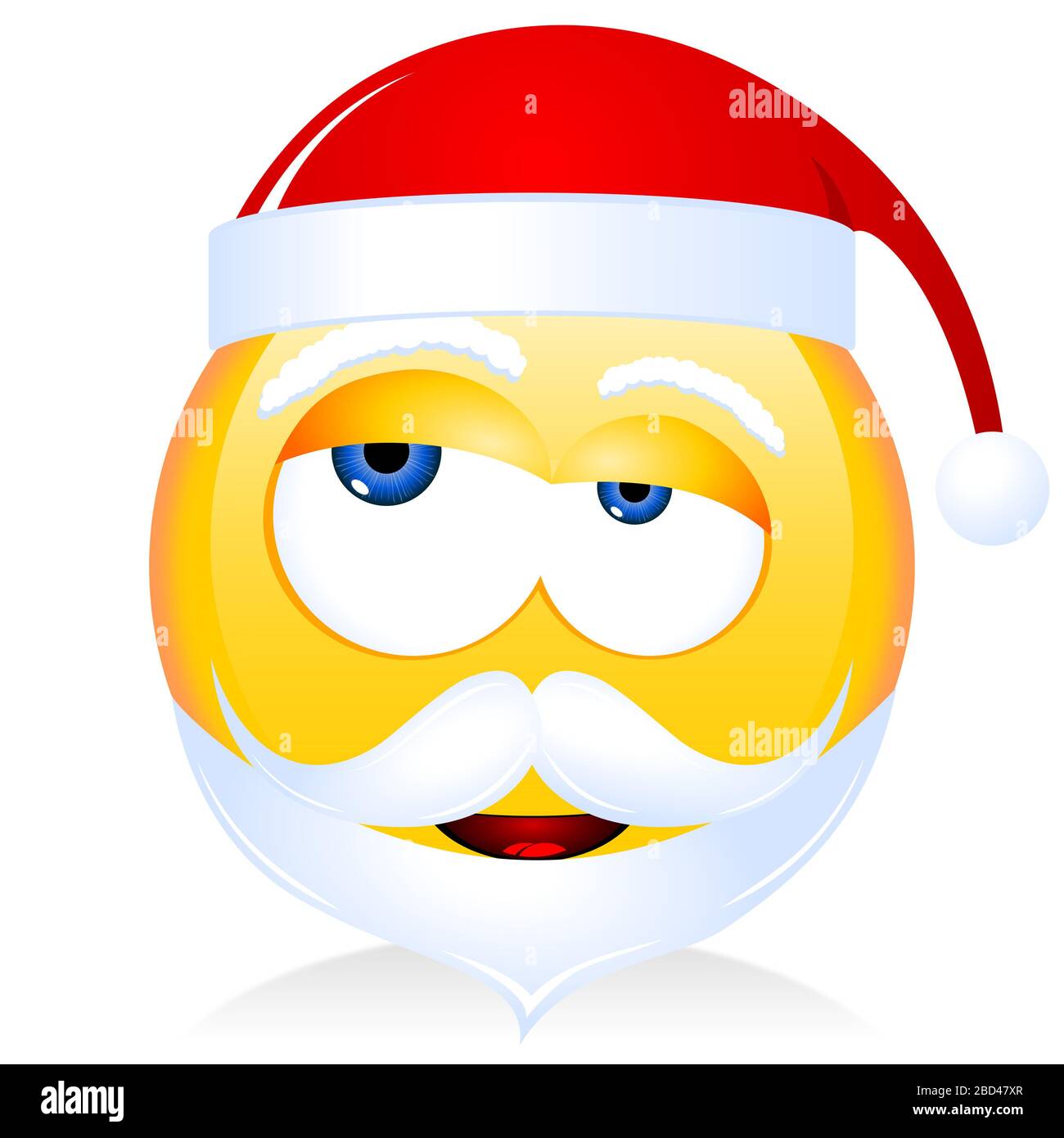 Santa Claus emoji, emoticon Stock Photo - Alamy