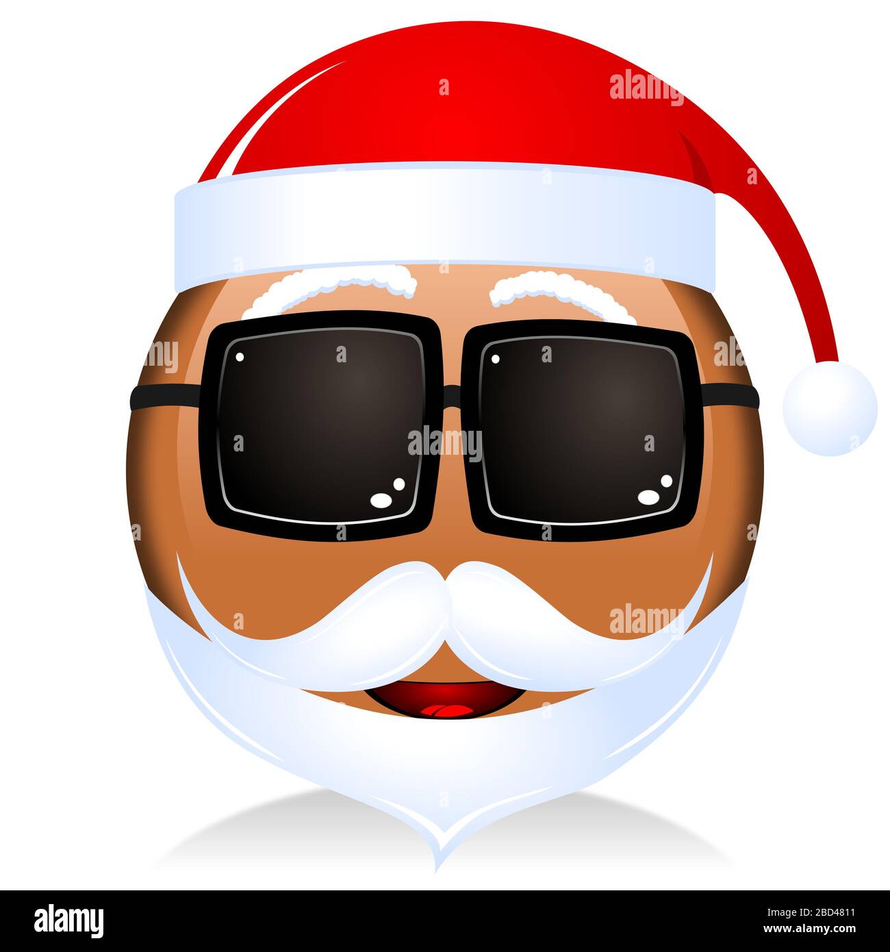 Black Santa Claus emoji Stock Photo - Alamy