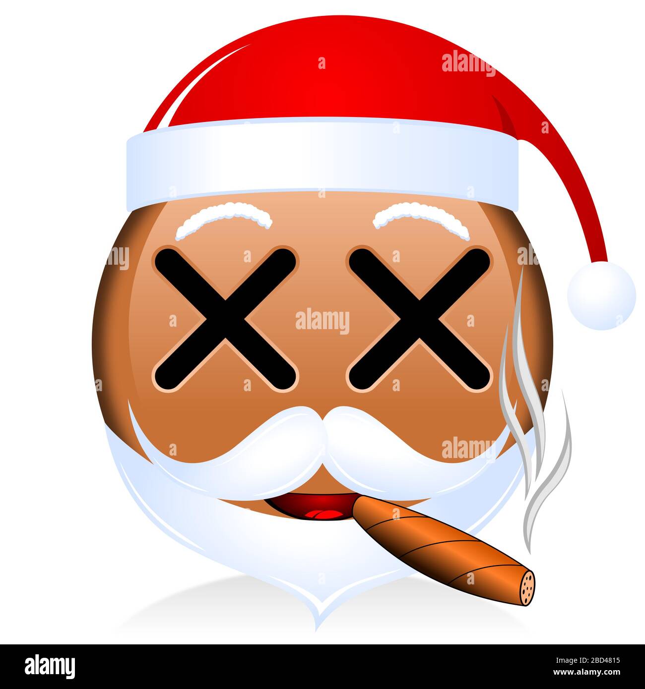 Black Santa Claus emoji Stock Photo - Alamy