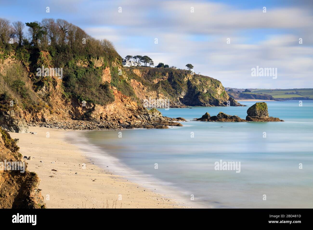 Duporth Beach near Charlestown in Cornwall Stock Photo Alamy