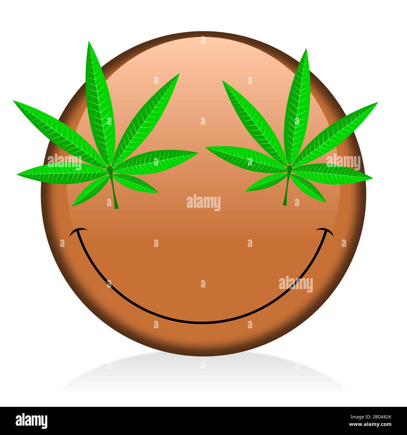 Emoji - smoking weed Stock Photo - Alamy