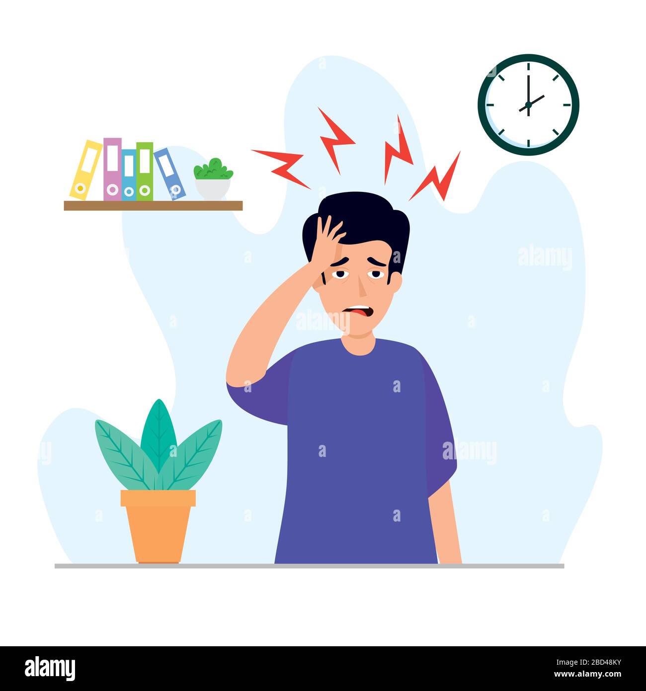 man with stress attack icon Stock Vector Image & Art - Alamy