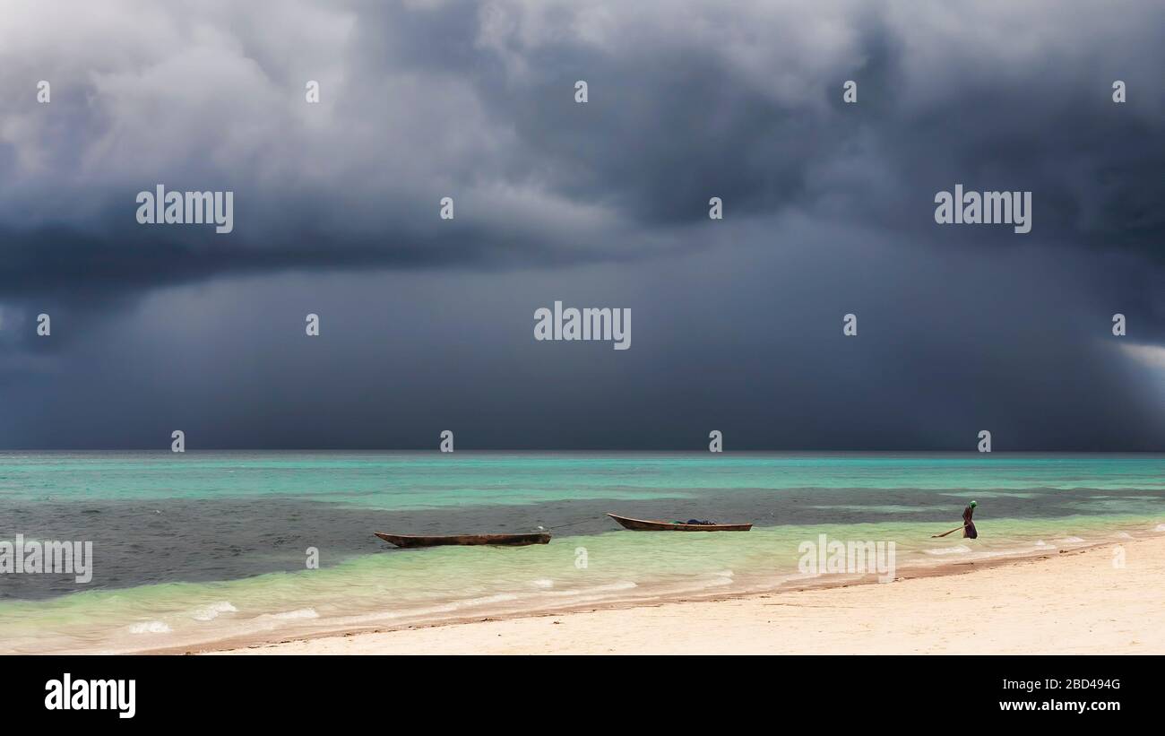 beach shots at Kendwa beach in Zanzibar Stock Photo
