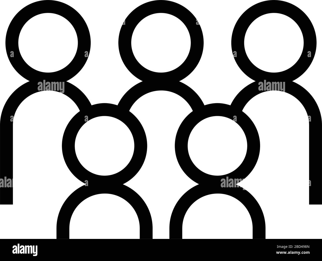 thin line sharp vector icon / team, teamwork, group Stock Vector Image ...