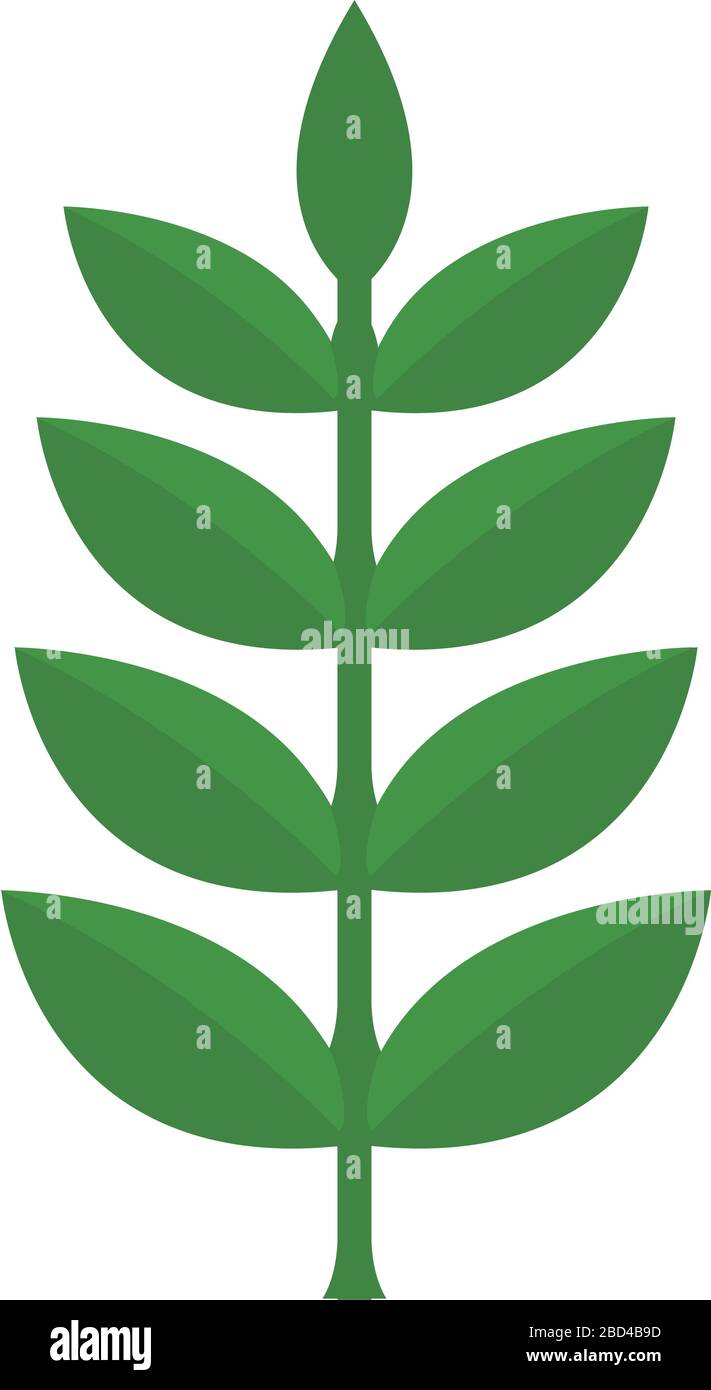 Cartoon green plant vector flat illustration Stock Vector Image & Art ...