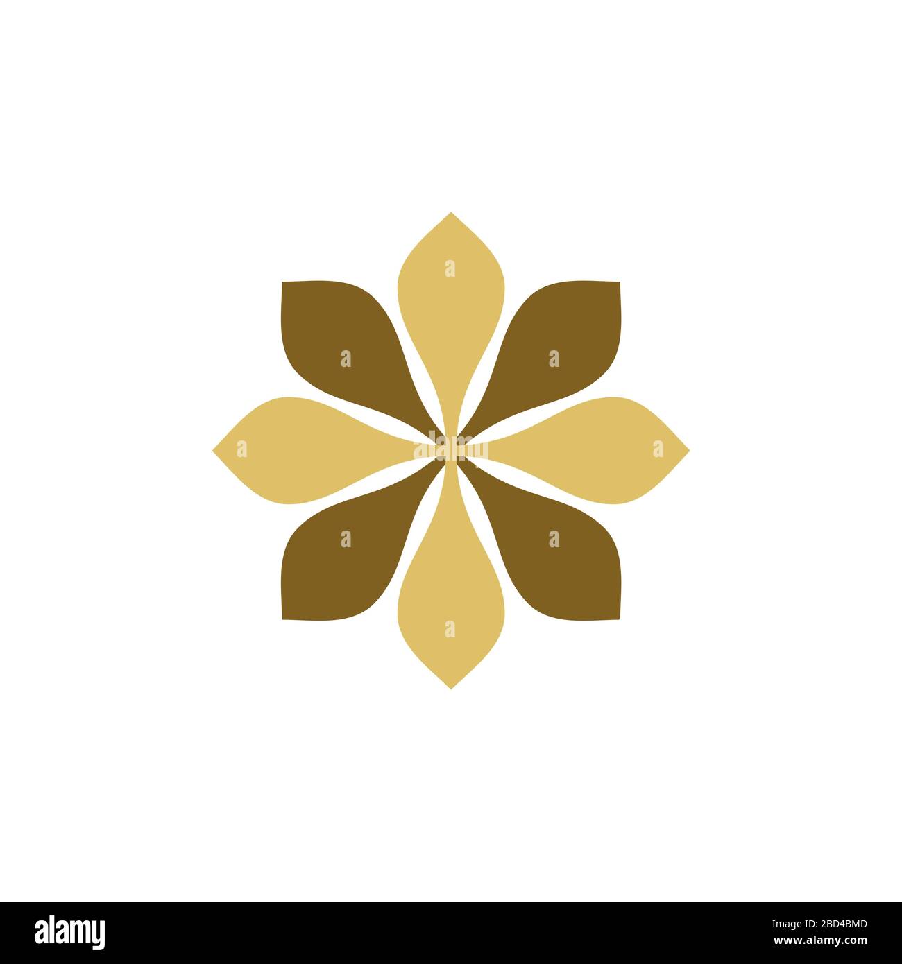 Gold Star Flower Logo Template Illustration Design. Vector EPS 10 Stock ...