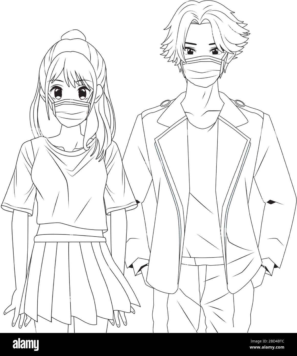 Cute Anime Couple Sketch GIF  GIFDBcom