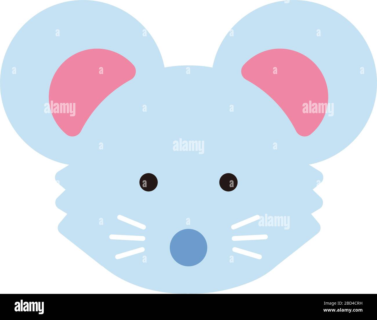 Simple flat face illustration of mouse (rat Stock Vector Image & Art ...