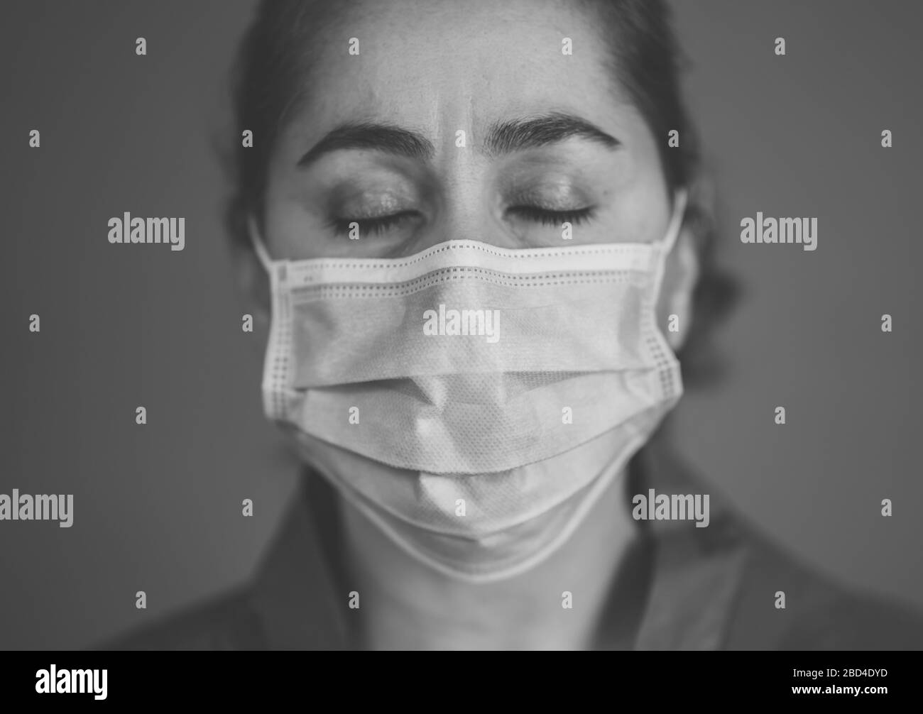 Covid face mask hospital Black and White Stock Photos & Images Alamy