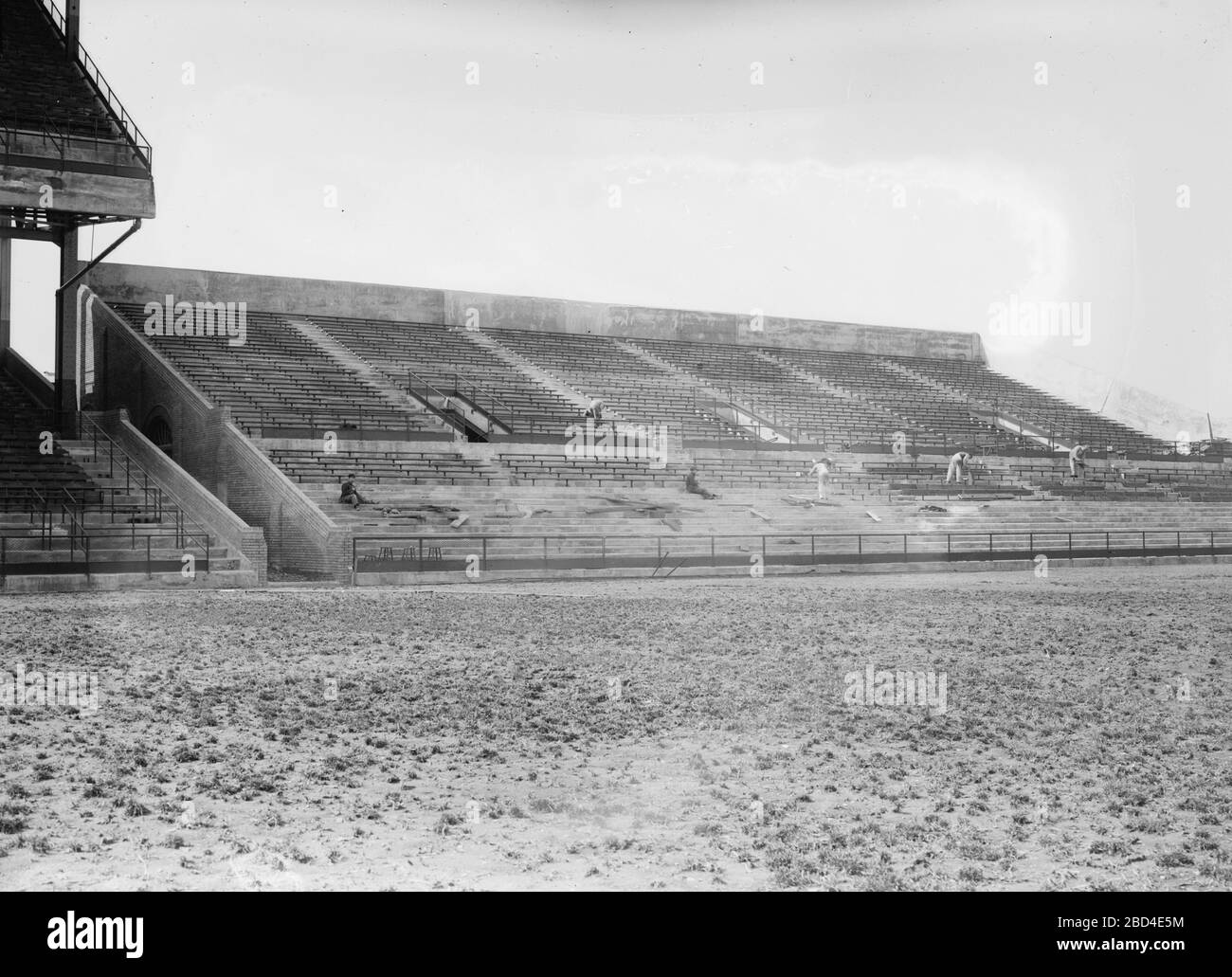 Bleachers under construction, Brooklyn National League ca. 1913 Stock Photo