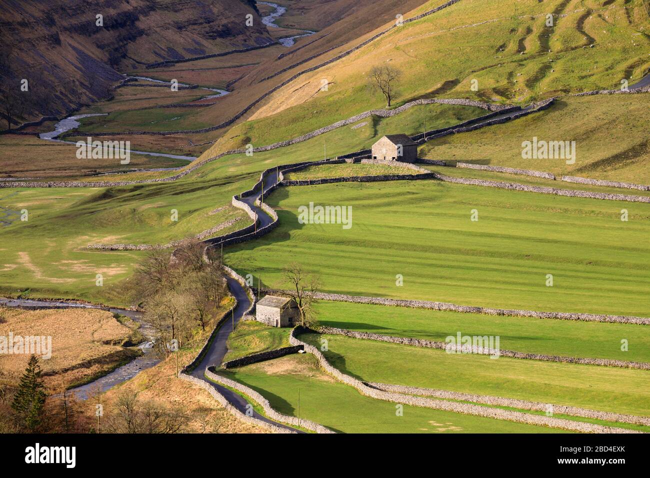 Brootes Lane at Arncliffe in the Yorkshire Dales National Park Stock Photo