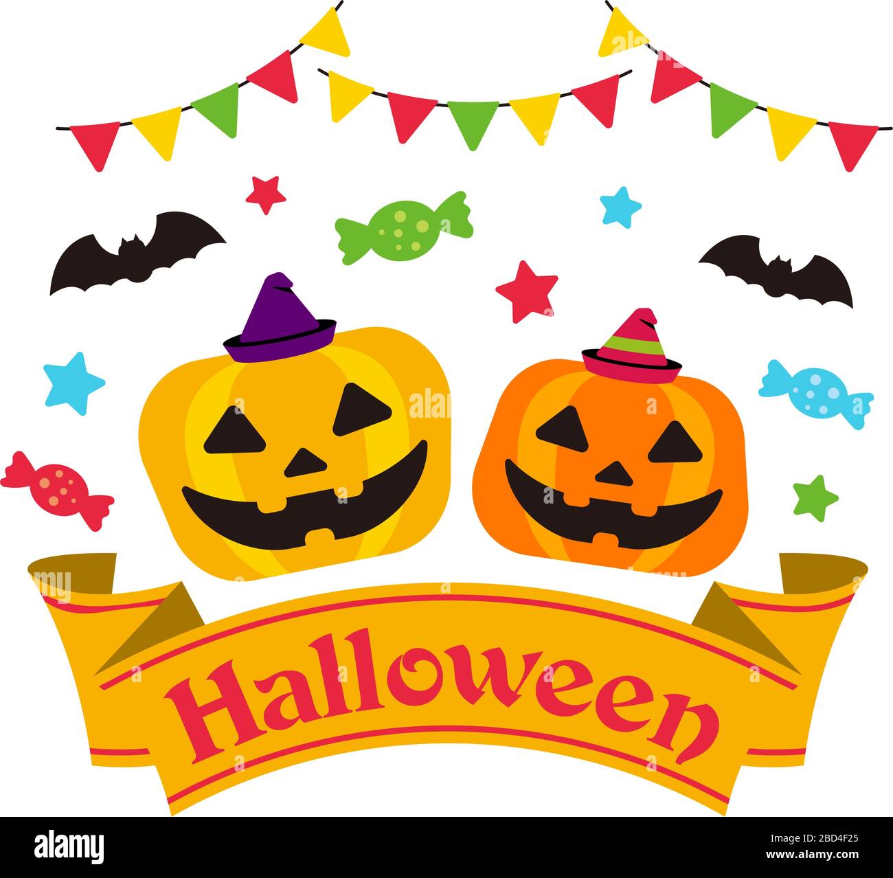 Happy halloween / cartoon pumpkin ( Jack o lantern ) character vector  illustration Stock Vector Image & Art - Alamy
