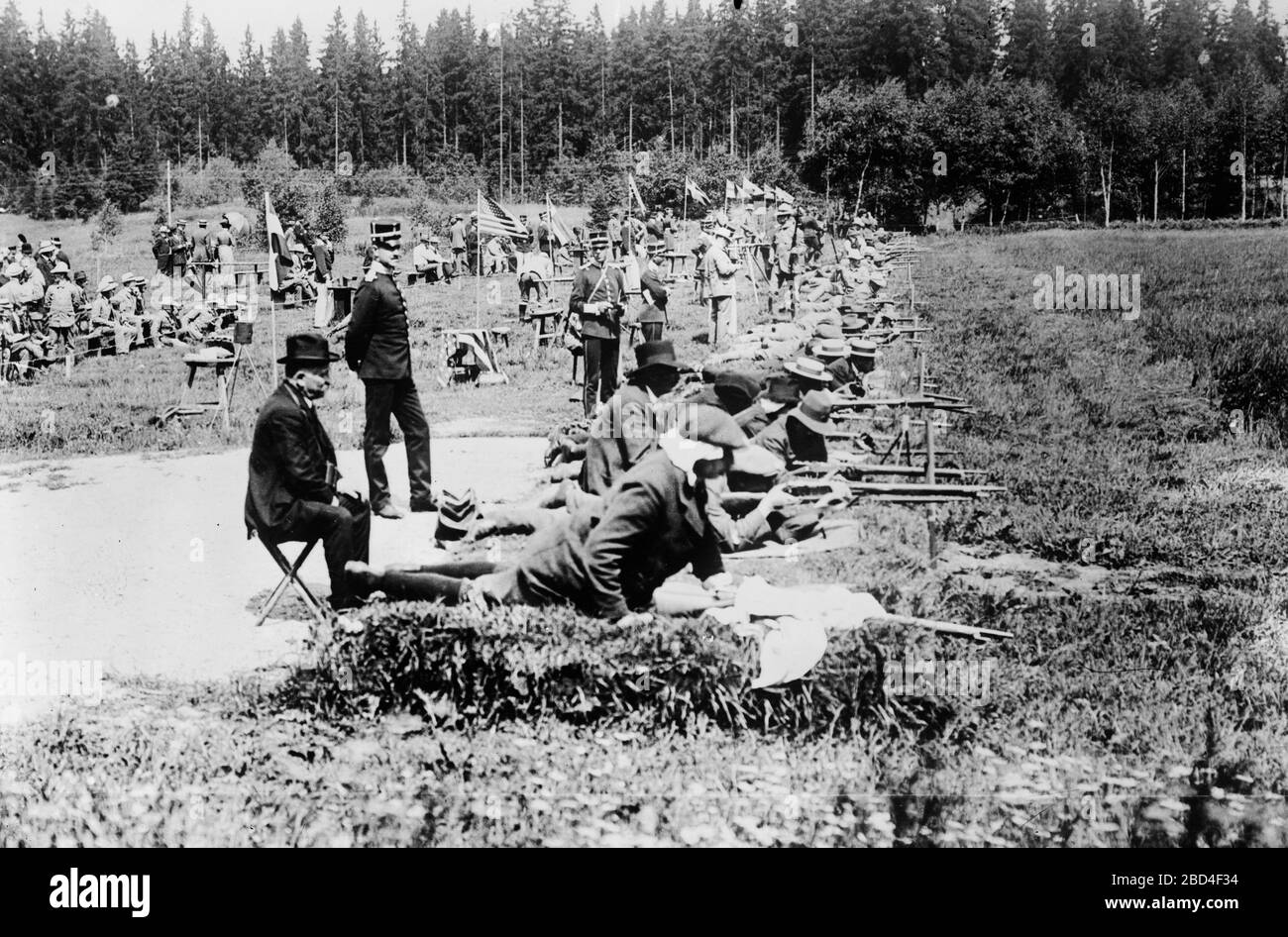 Army rifle shooting, 5th Olympic games (practice or at the Olympics in