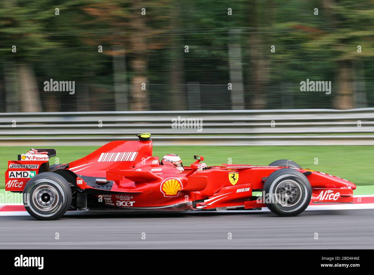 Kimi Raikkonen, Ferrari F2007, F1 test  2007, Monza Stock Photo