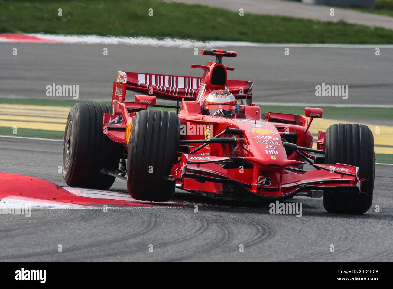 Kimi Raikkonen, Ferrari F2008, F1 test 2008, Circuit de Catalunya, Montmelò Stock Photo