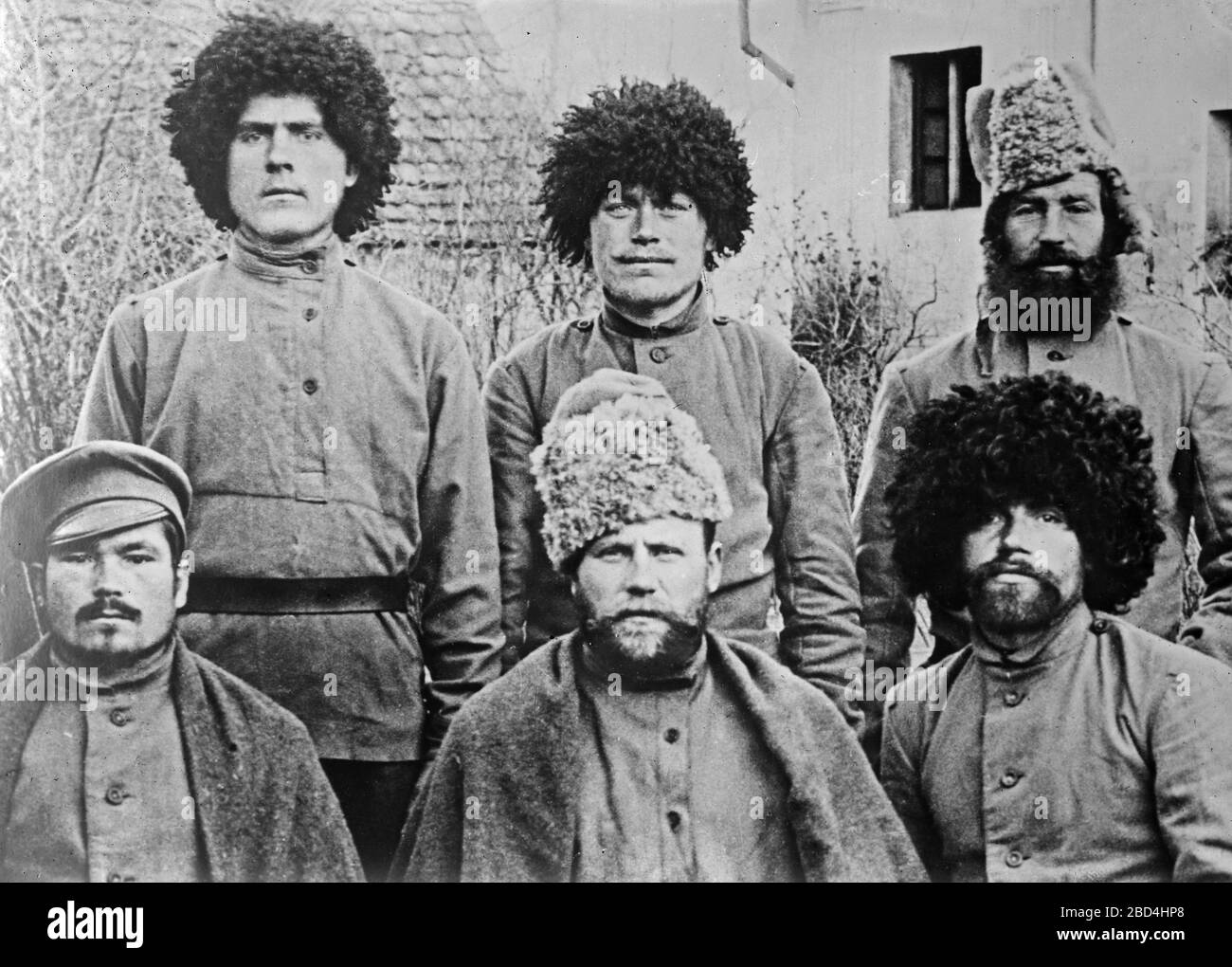 Russian prisoners of war during World War I ca. 1914-1915 Stock Photo