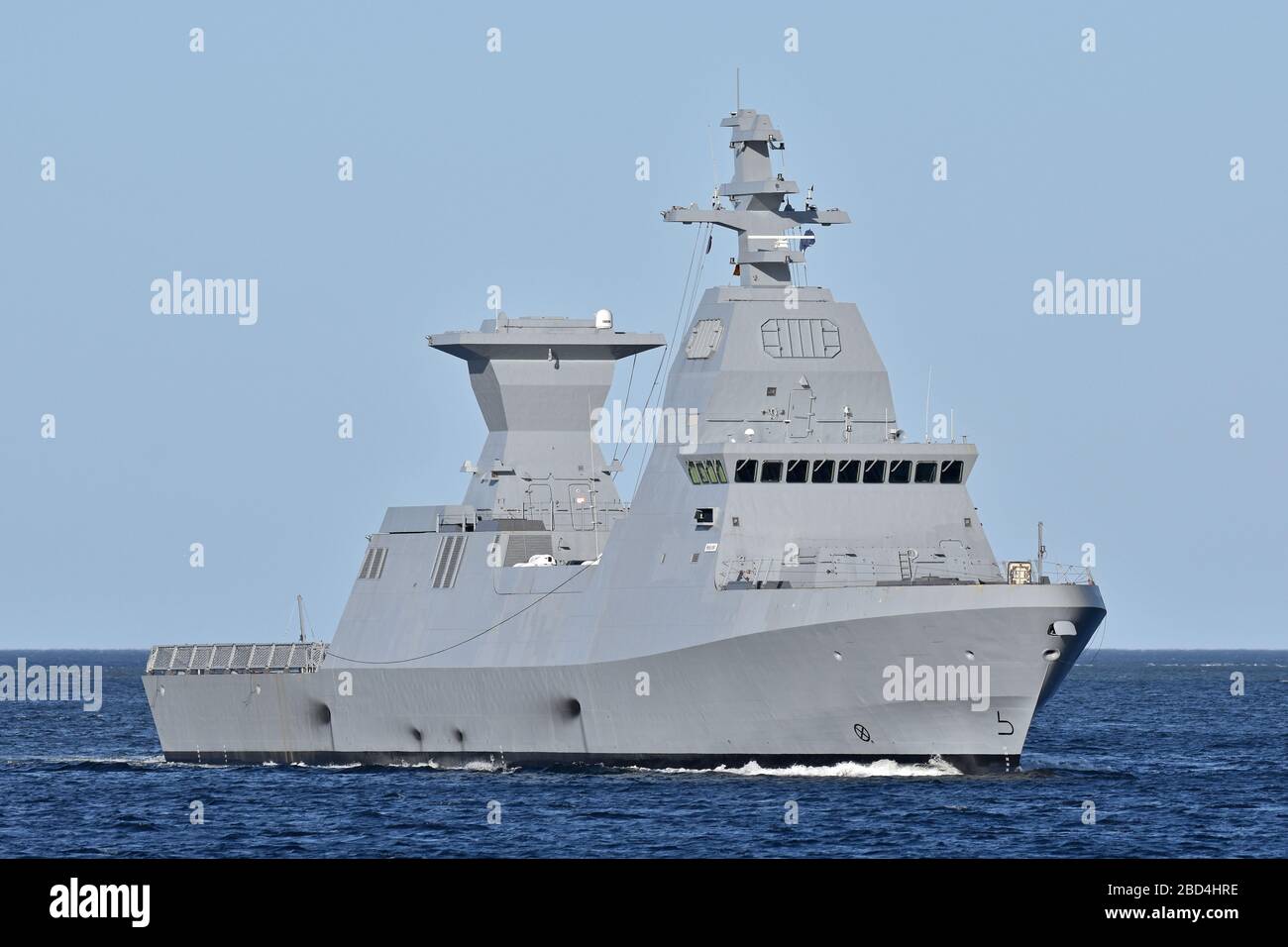 Isreale INS Magen (Sa'ar-6-class corvette) returning from its first seatrials Stock Photo
