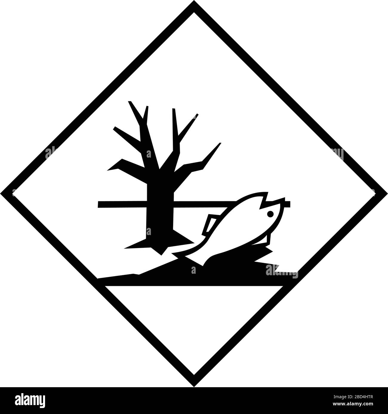 Dangerous for the environment sign or symbol. Vector deign isolated on white background. Stock Vector