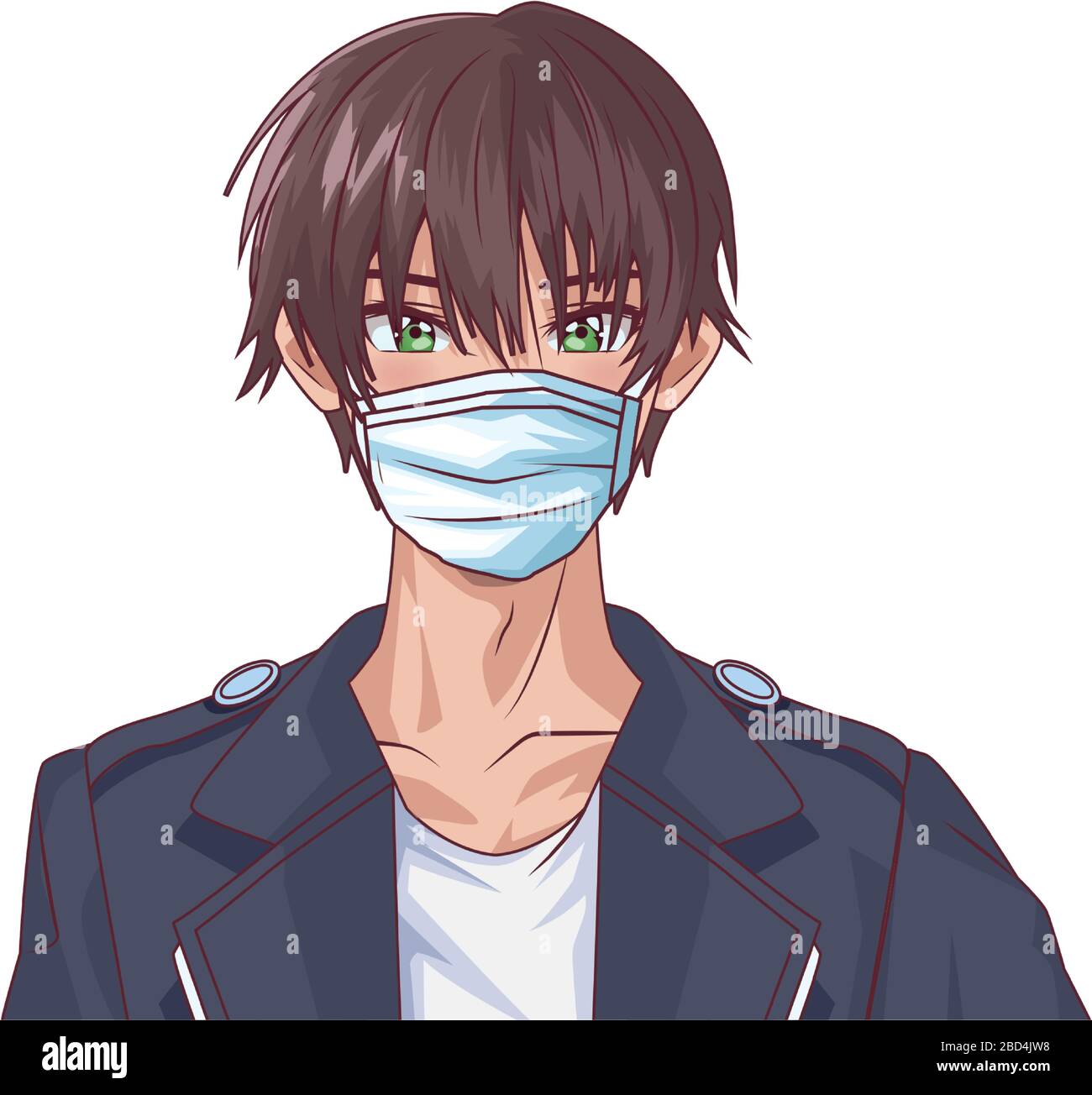 Anime boy with maskme Digital 2020  rArt