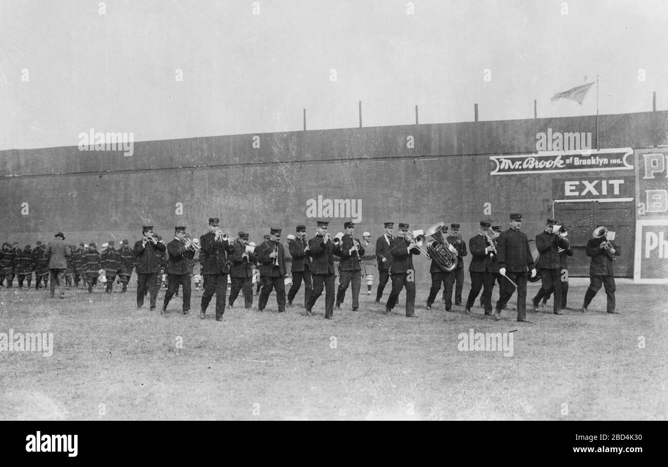 Opening Day parade Ebbets Field ca. 1914 Stock Photo