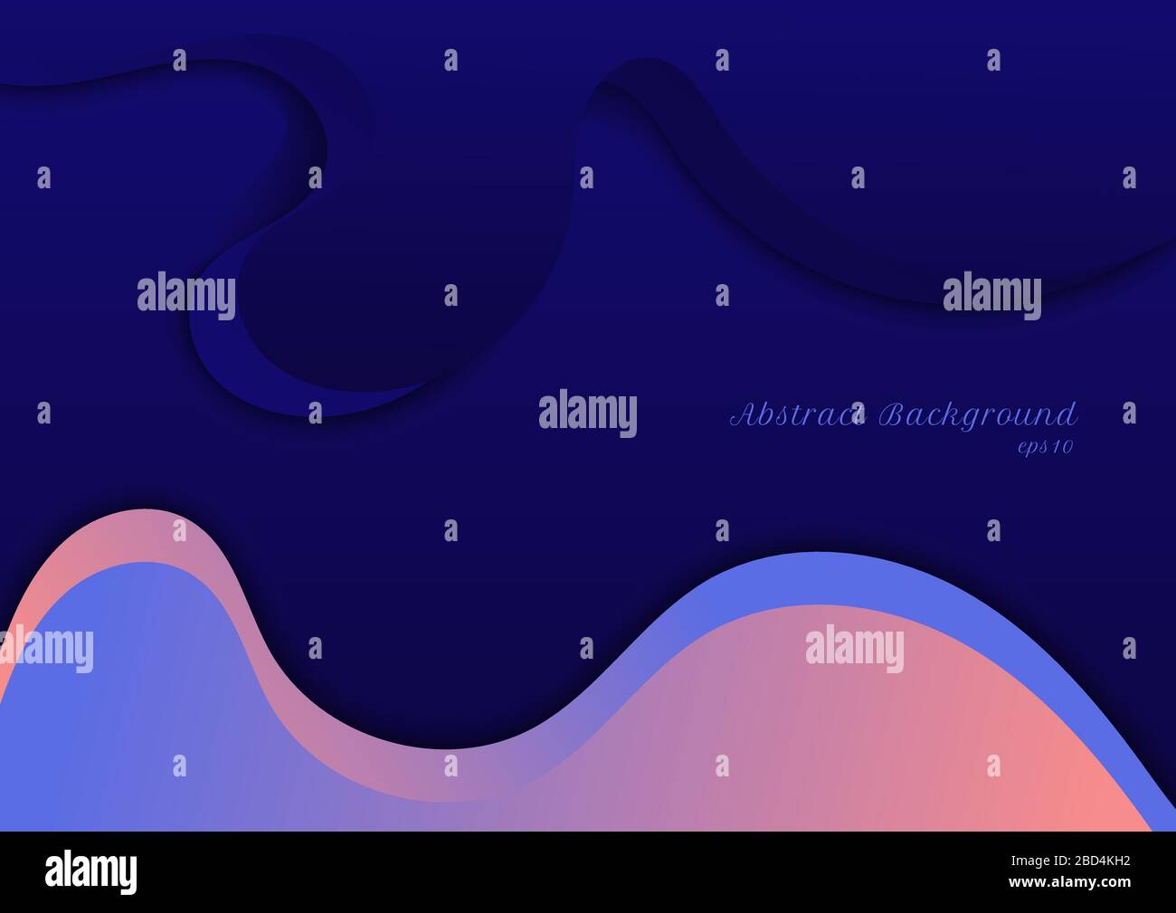 Abstract blue and pink wave shape background. Modern liquid gradient ...