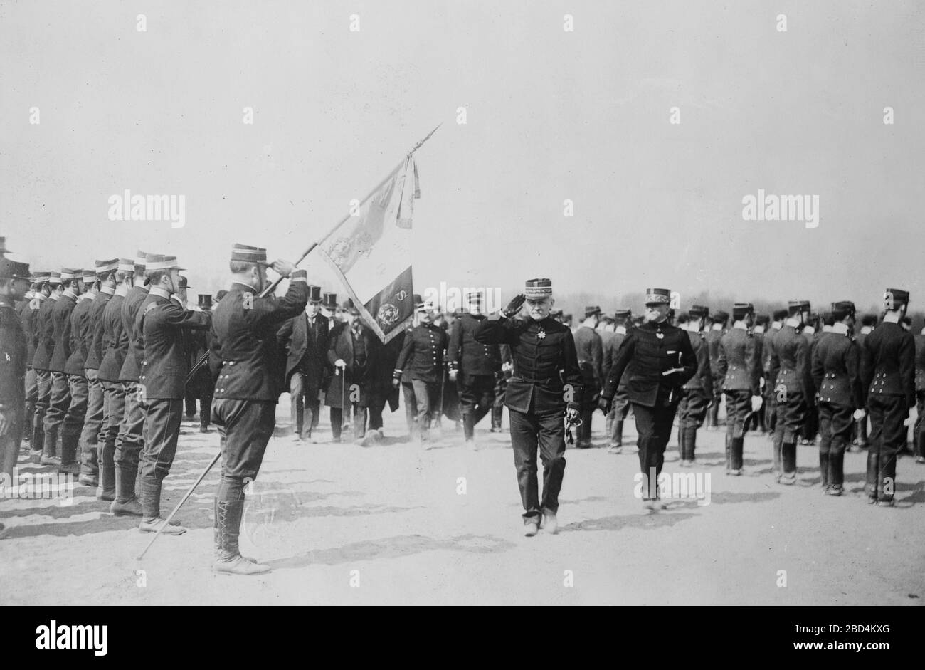 Saluting to the flag Black and White Stock Photos & Images - Alamy