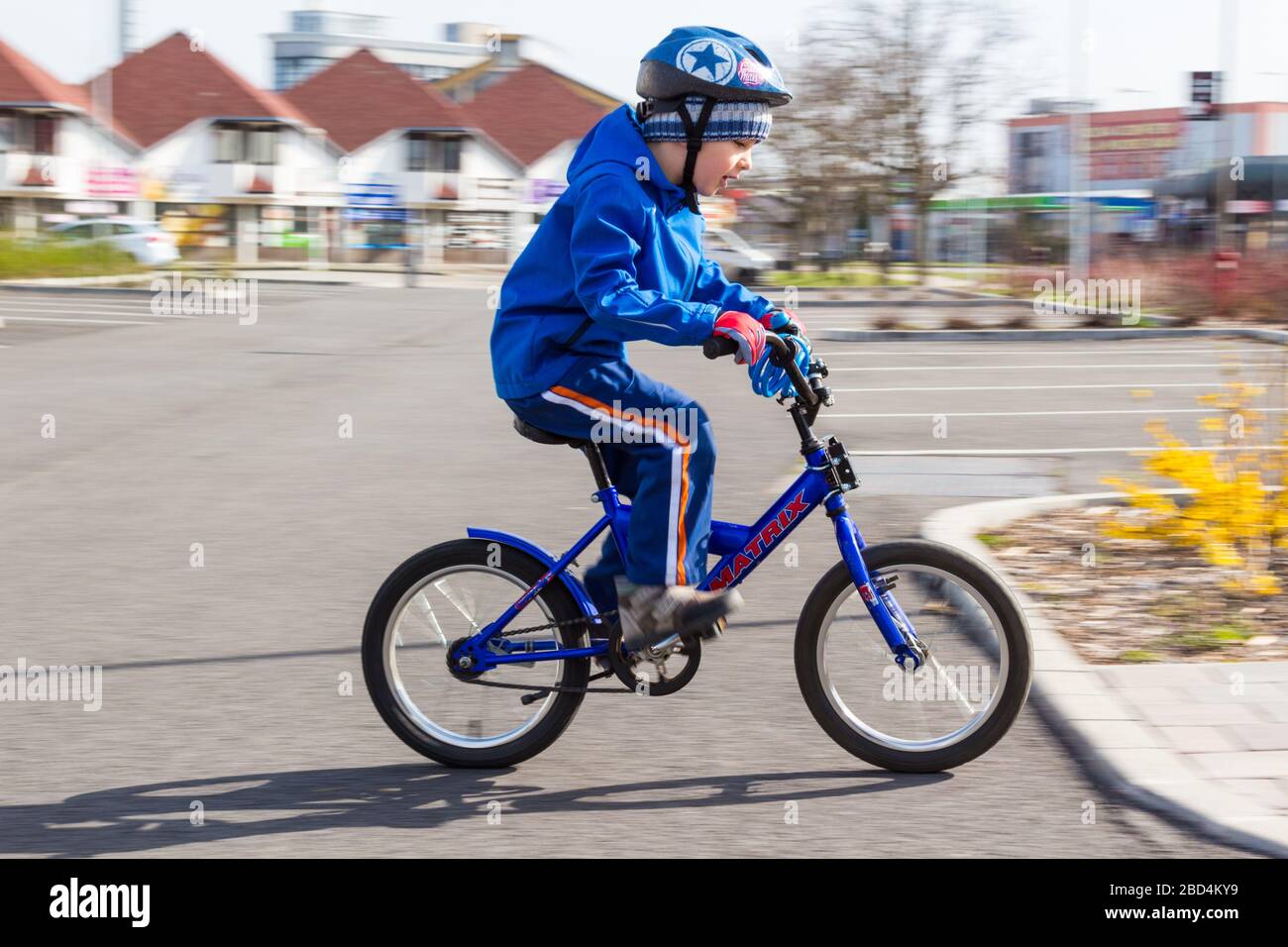 kid riding bicycle