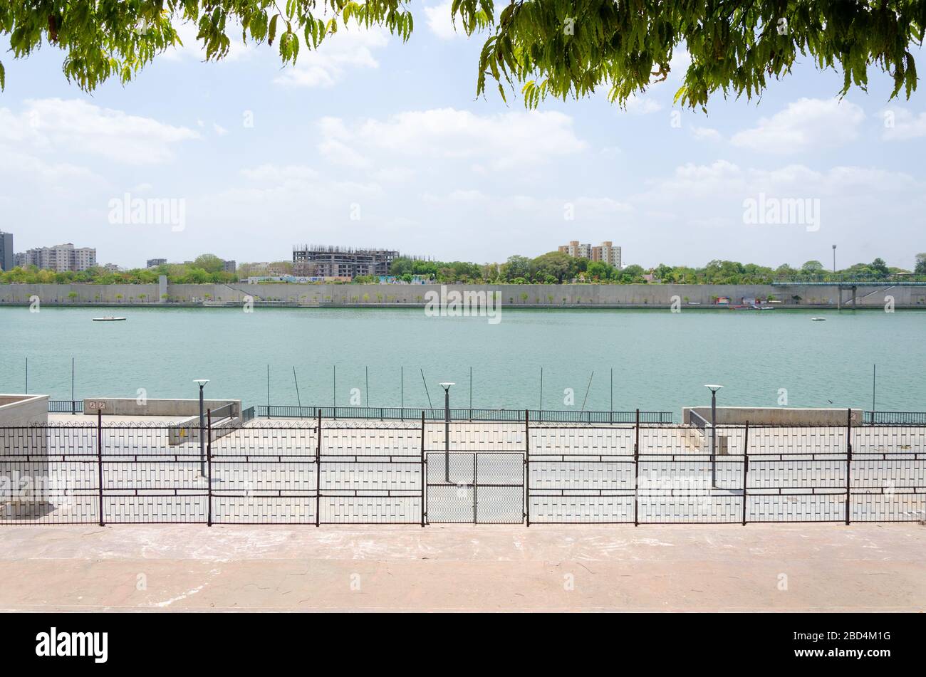 Beautiful view of Sabarmati River from Gandhi Ashram, Sabarmati, Ahmedabad, Gujarat, India Stock Photo