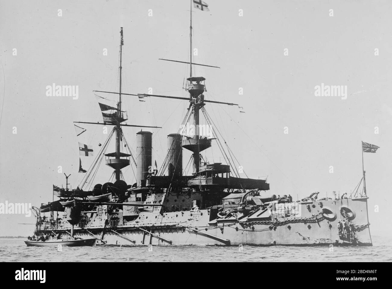 British Battleship HMS Empress of India ca. 1910-1915 Stock Photo