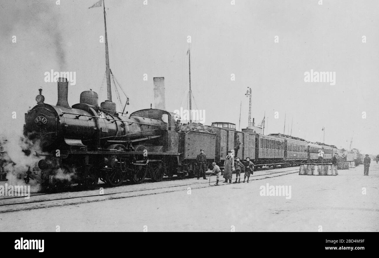 French railroad train Cherbourg ca. 19101915 Stock Photo Alamy