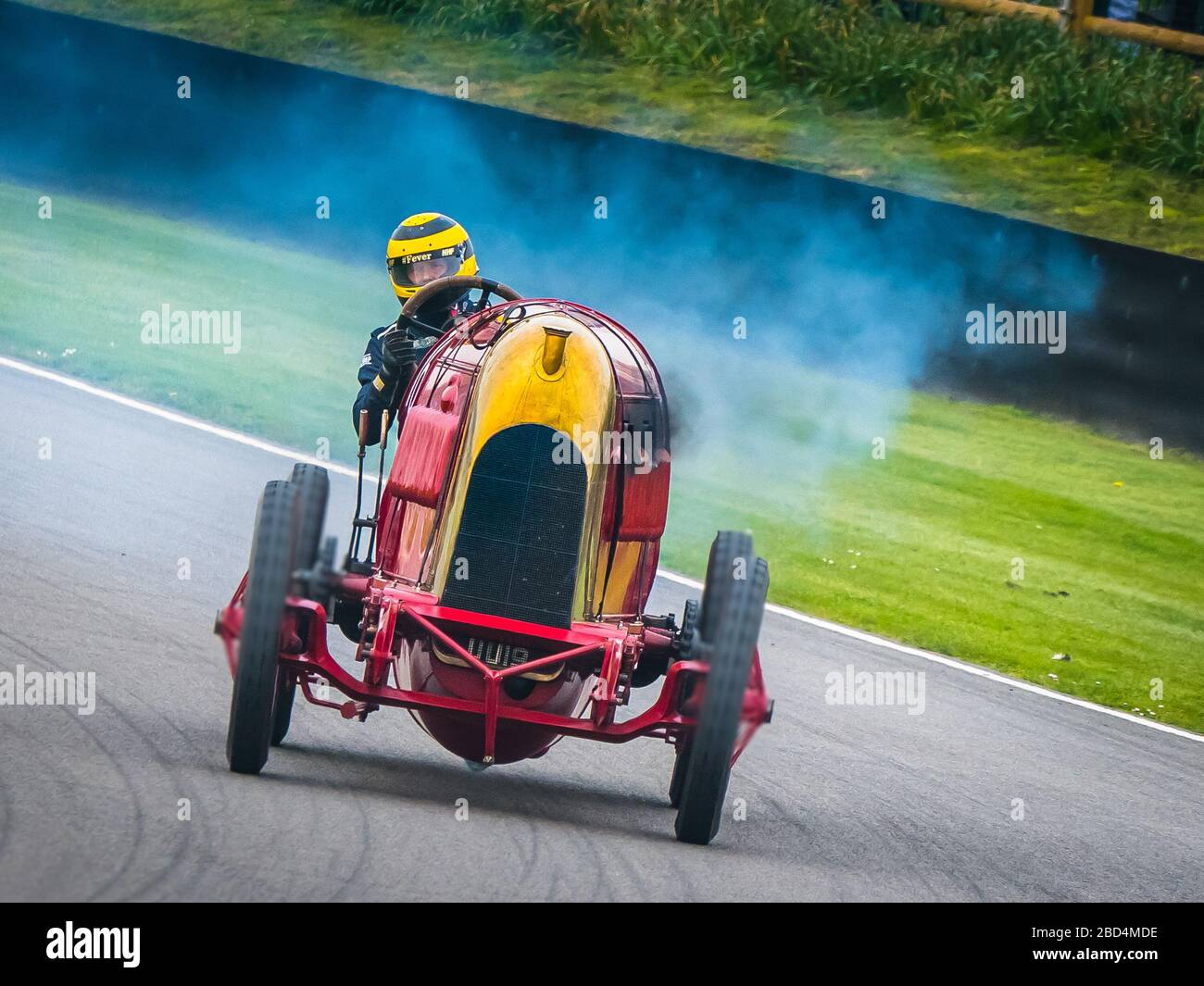 28-litre 1911 Fiat S76 vintage racing car, The Beast of Turin, Goodwood members meeting, Goodwood, West Sussex UK Stock Photo