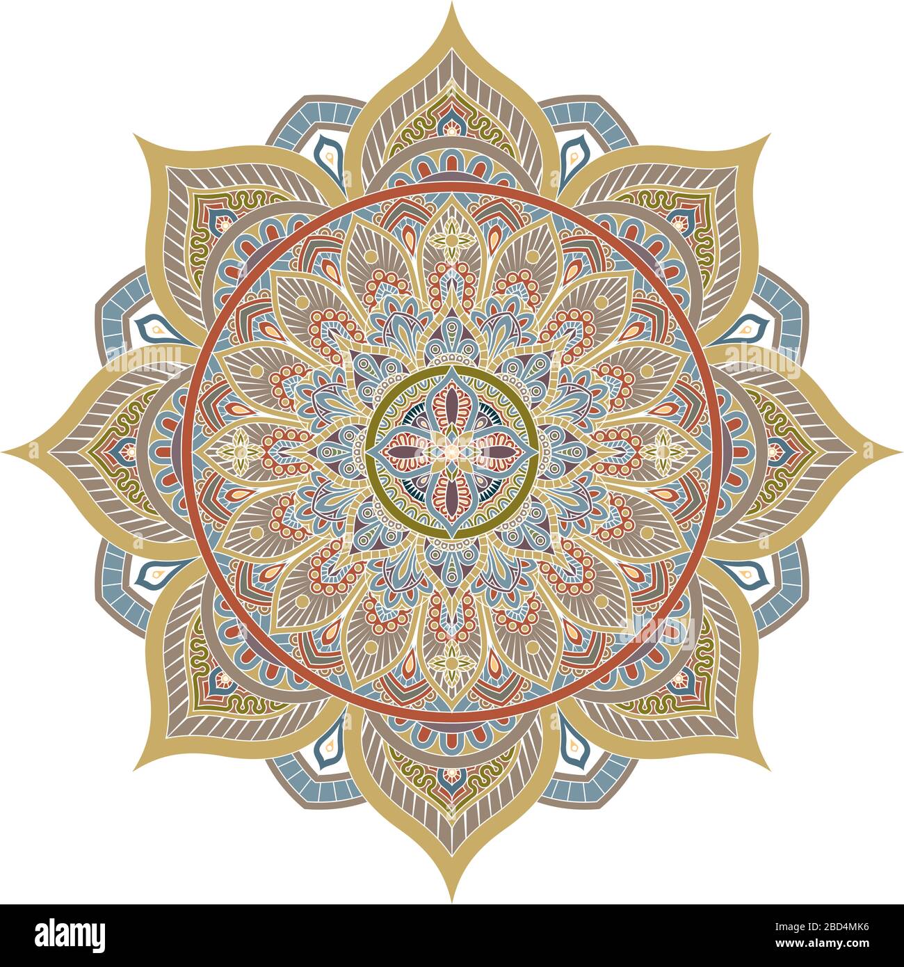 Pattern Motif Mandala Art Ornament Design Element Stock Vector