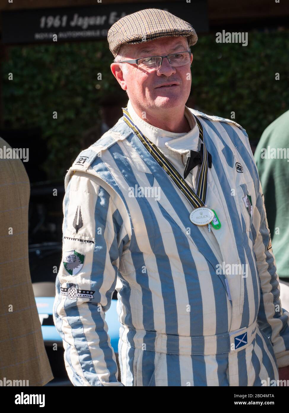 Racing driver Anthony Reid, Goodwood Revival 2019 West Sussex UK Stock Photo