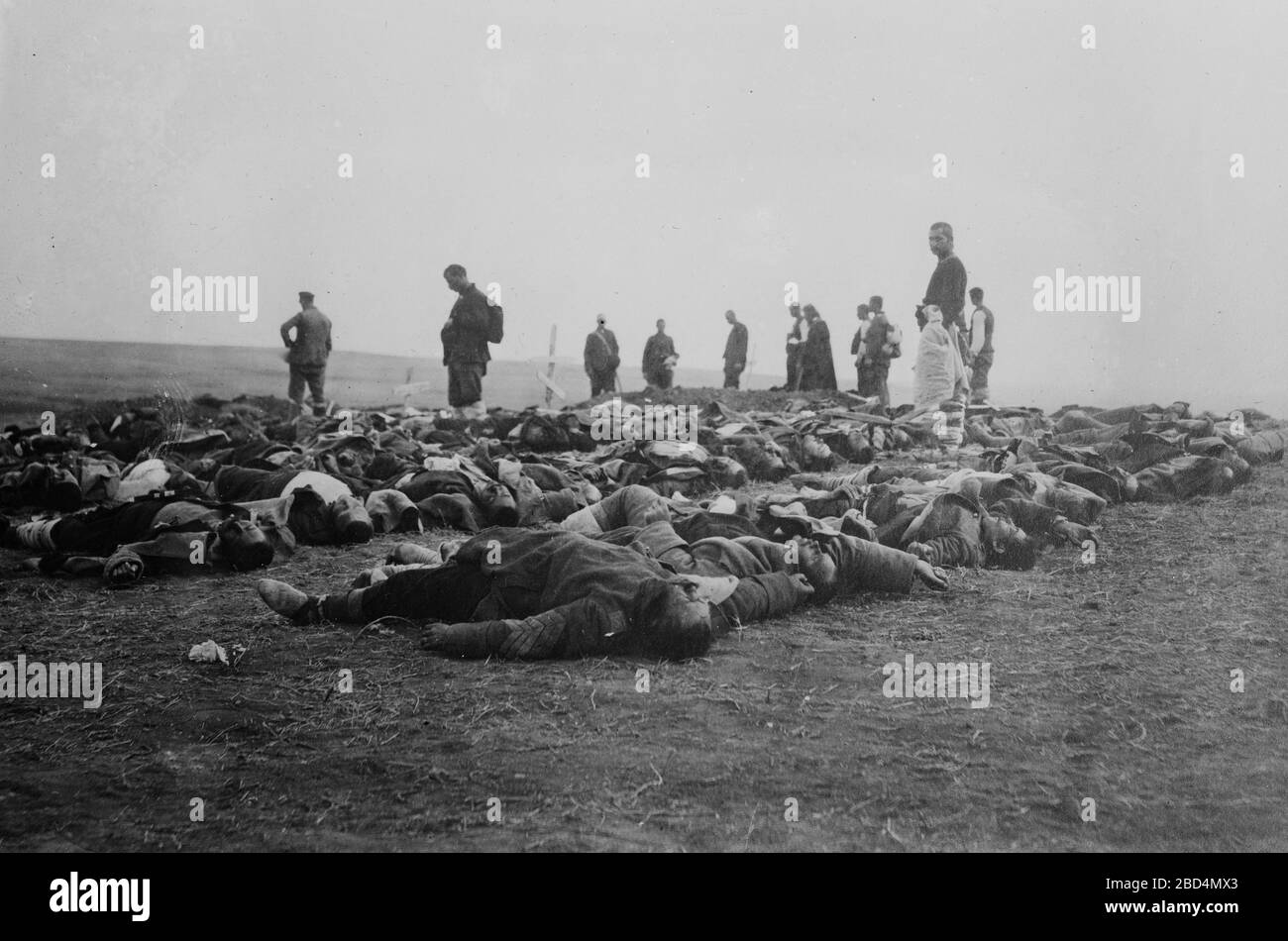 Dead Bulgarian soldiers during the Balkan Wars ca. 1912-1913 Stock Photo