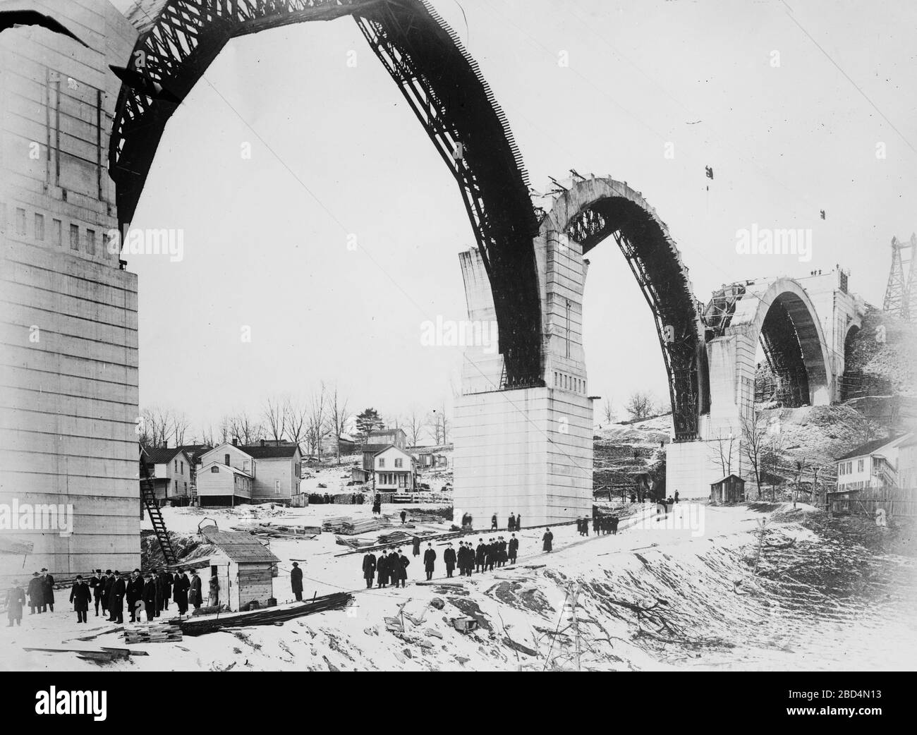 Building of the Tunkhannock Viaduct near Nicholson, PA ca. 19101915